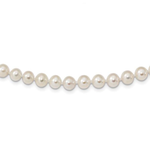 6-7mm, White FW Cultured Pearl & Sterling Silver Necklace,...